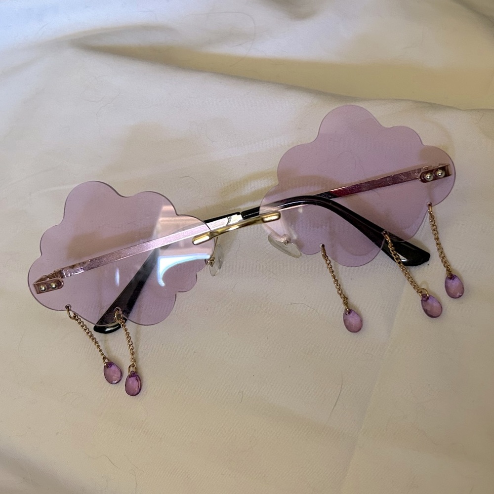 Purple Cloud Raindrop Sunglasses